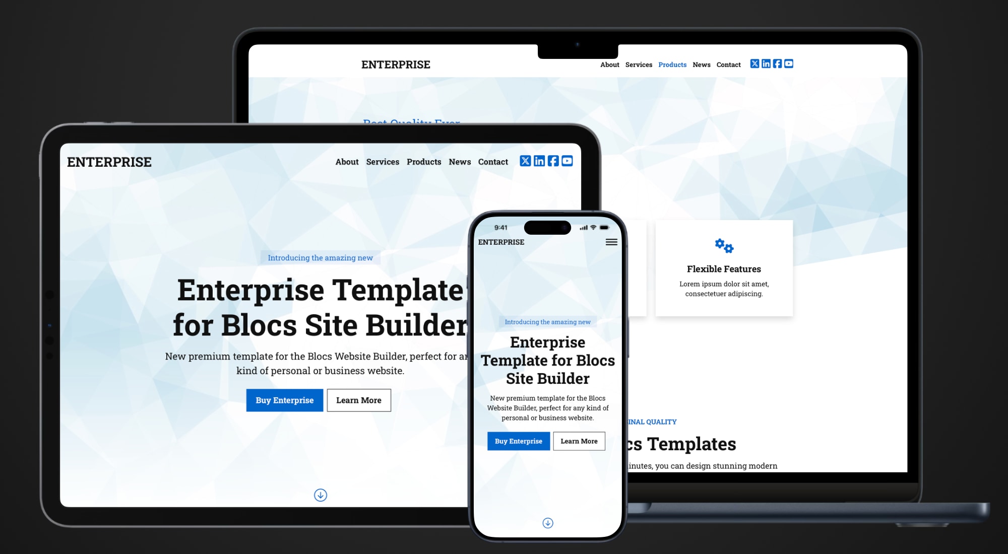 Enterprise premium template for Blocs