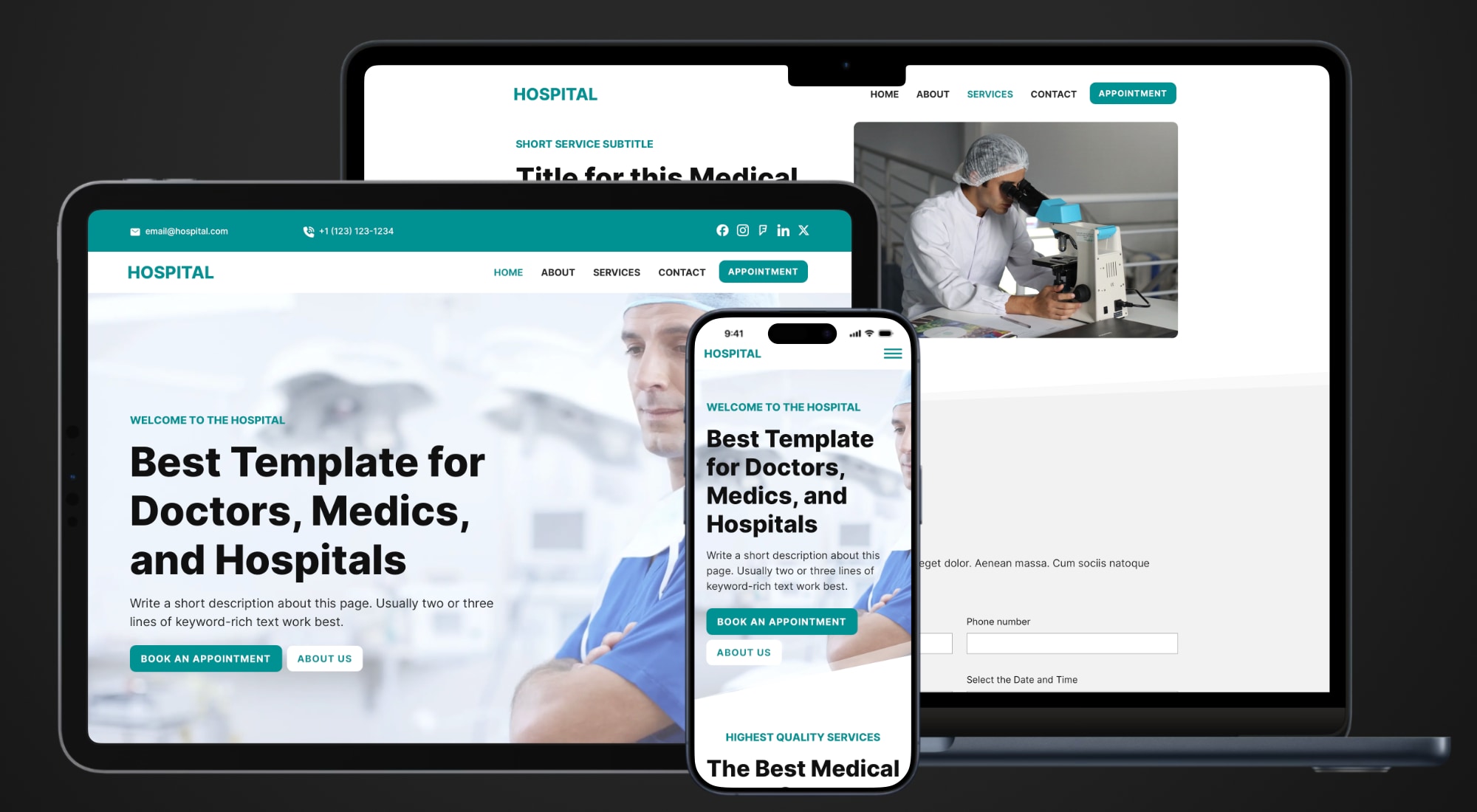 Hospital premium template for Blocs