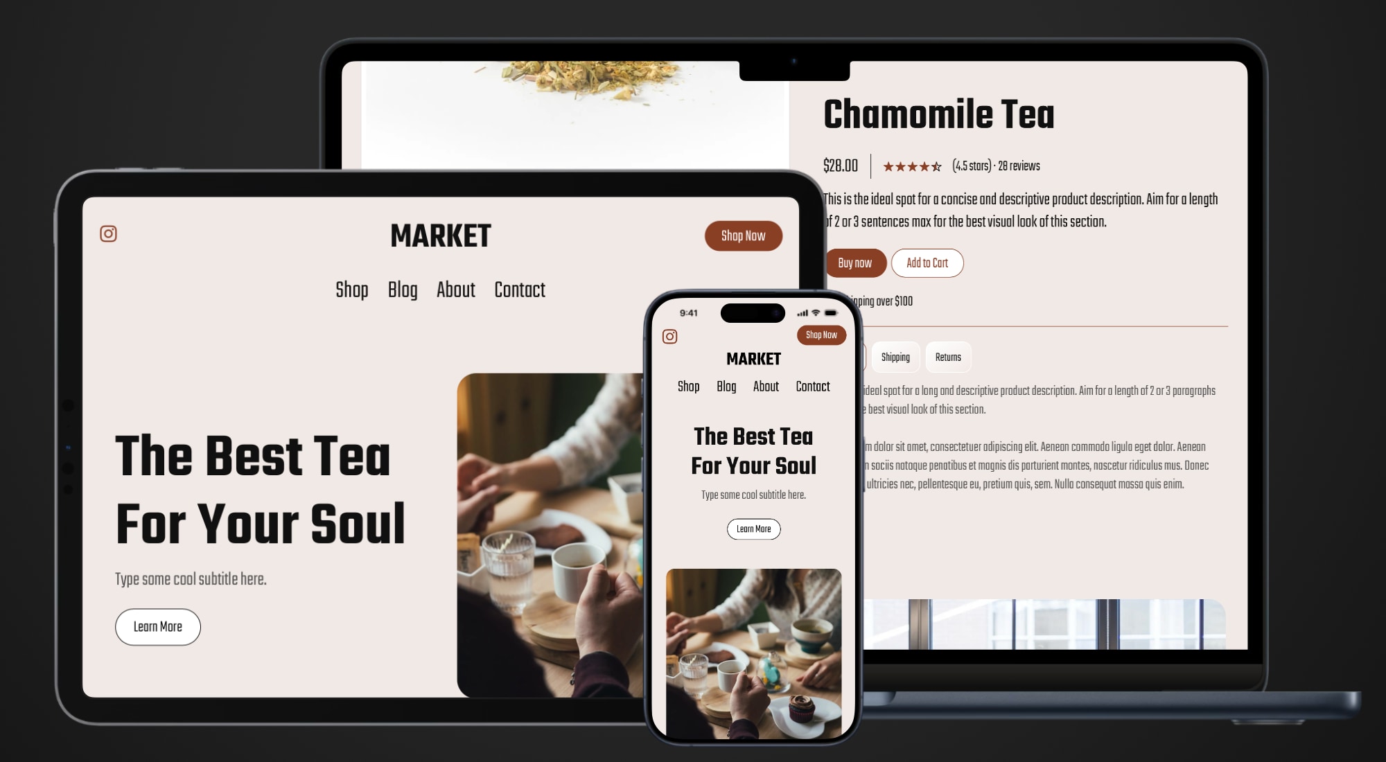 Market premium template for Blocs